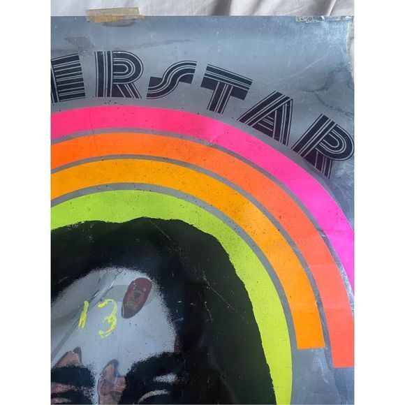 VINTAGE 1971 JESUS CHRIST SUPERSTAR FOIL THE FOUR POSTER PEOPLE BLACKLIGHT RETRO - Picture 4 of 11